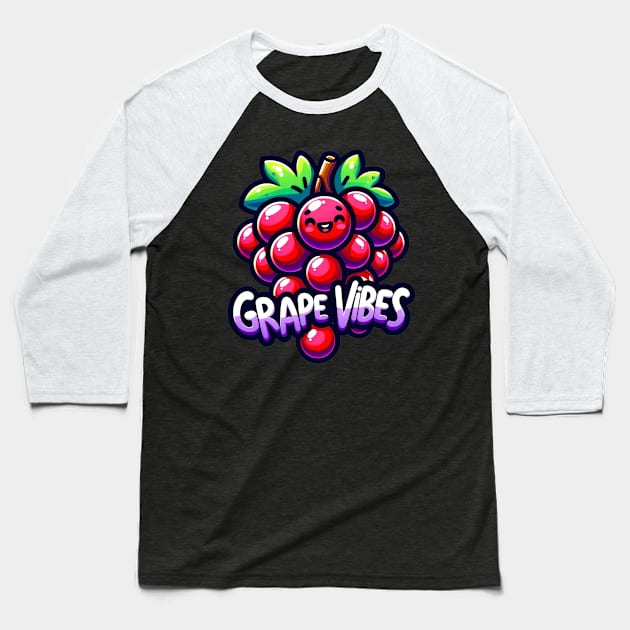 Grape vibes Baseball T-Shirt by Ingridpd